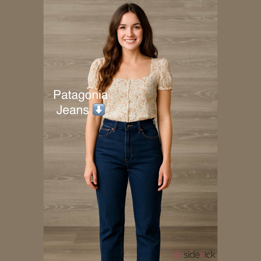 Patagonia Women’s Boyfriend Dark Blue Denim Jeans, Size 28.